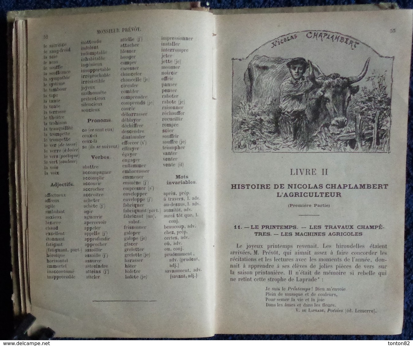 David Sauvageot - Monsieur Prévôt - Livre de Lecture - Armand Colin & Cie. -  - ( 1949 ) .