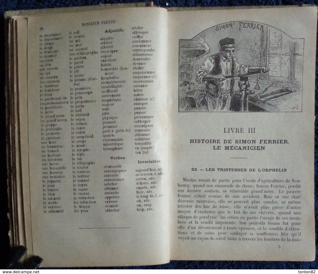 David Sauvageot - Monsieur Prévôt - Livre de Lecture - Armand Colin & Cie. -  - ( 1949 ) .