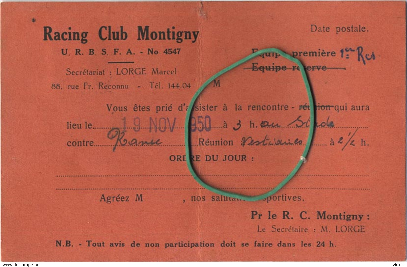 Racing Club Montigny     (  Regarder 2 Scans  Pour Detail ) - Montigny-le-Tilleul