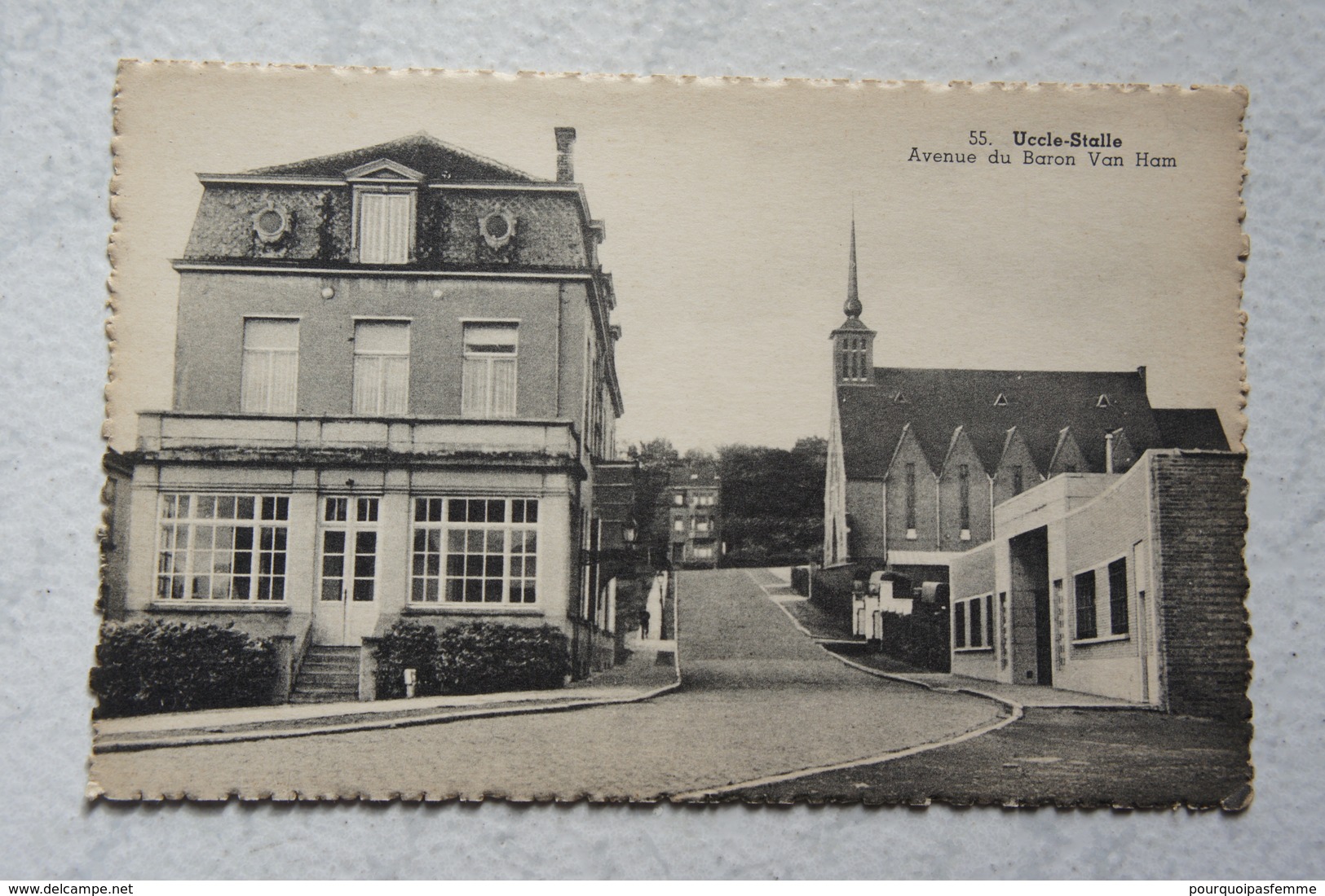 CPA UCCLE UKKEL Avenue Du Baron Van Ham Eglise Kerk  Bruxelles Brussel - Uccle - Ukkel