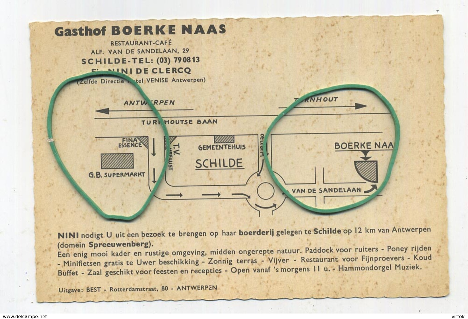Schilde :  Gasthof BOERKE NAAS   (  Formaat 15 X 10.5  )  Zie Scans - Schilde