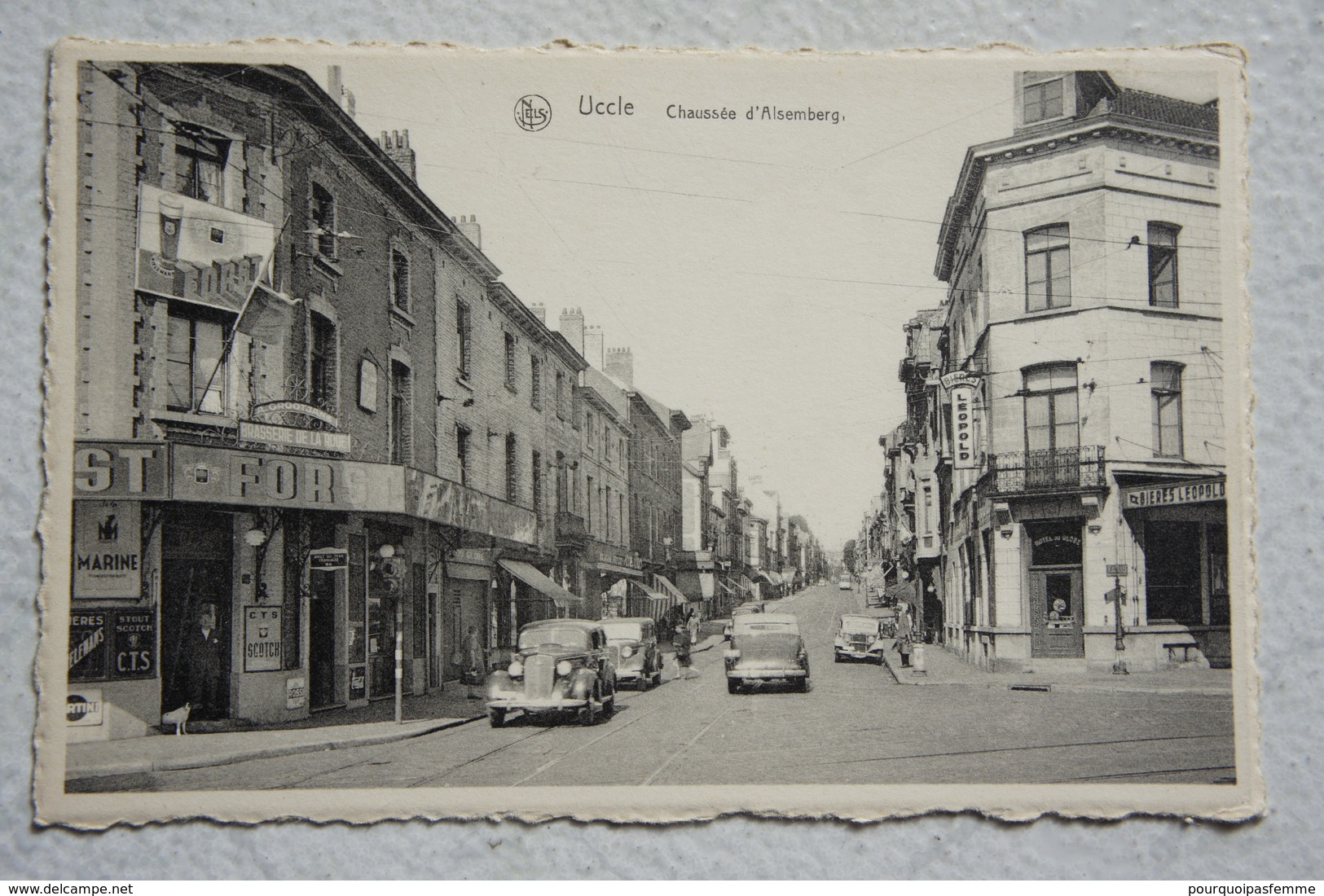 CPA UCCLE UKKEL Chaussée D'Alsemberg Commerces Café Publicité Bière Forst Bruxelles Brussel - Uccle - Ukkel