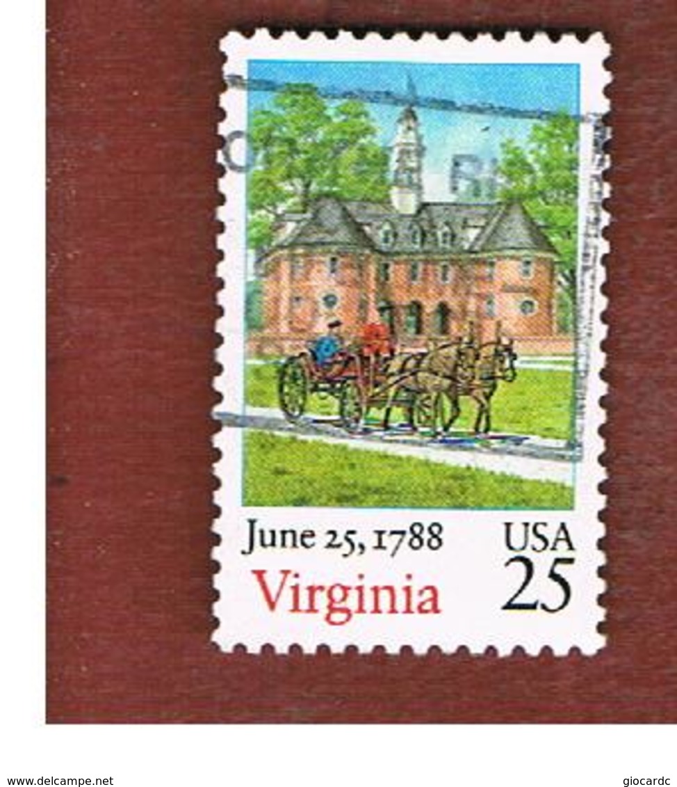 STATI UNITI (U.S.A.) - SG 2359 - 1988  VIRGINIA STATEHOOD BICENTENARY  - USED - Gebraucht