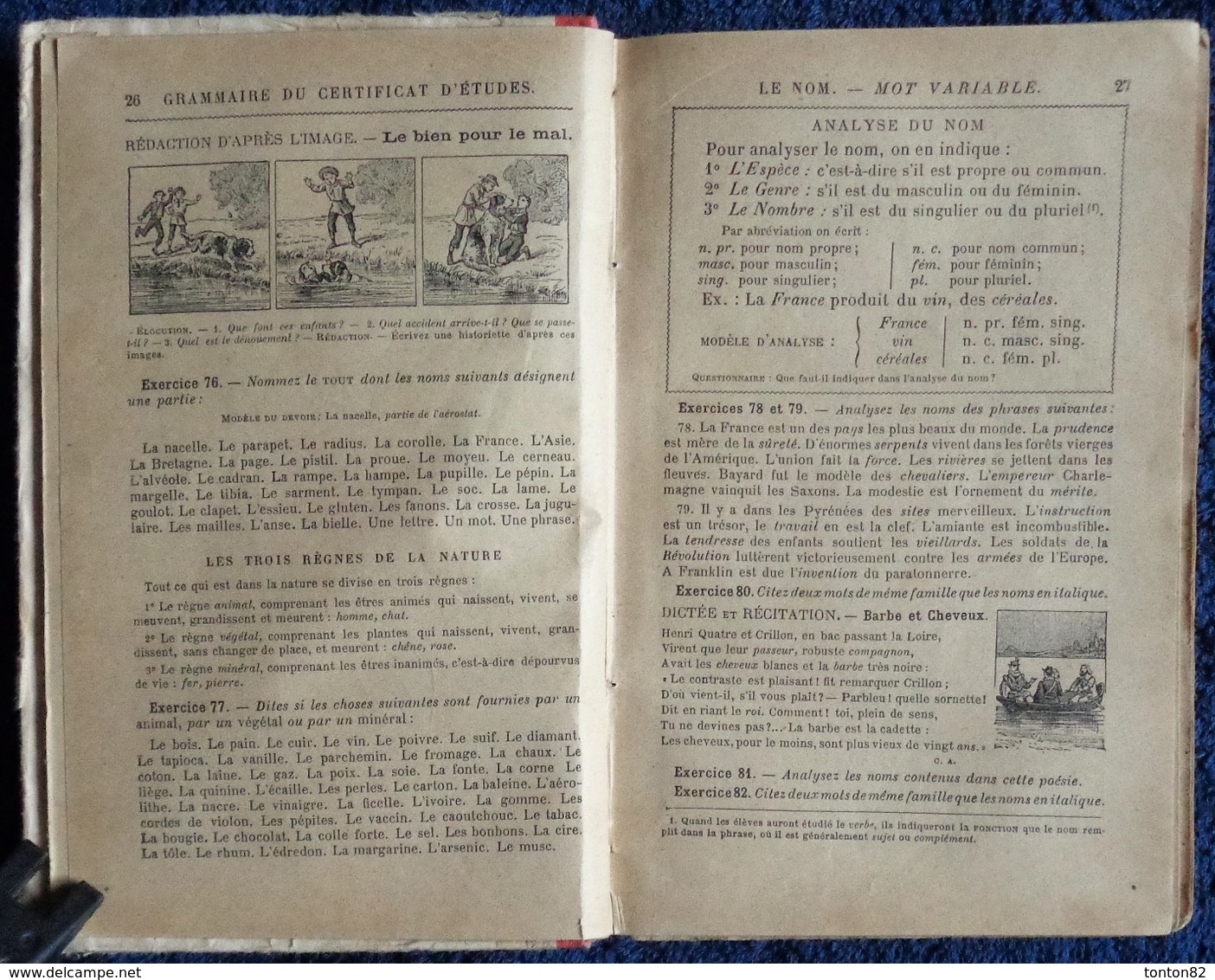 Claude Augé - Grammaire du Certificat d'Études - Livre de l'Élève - Librairie Larousse .