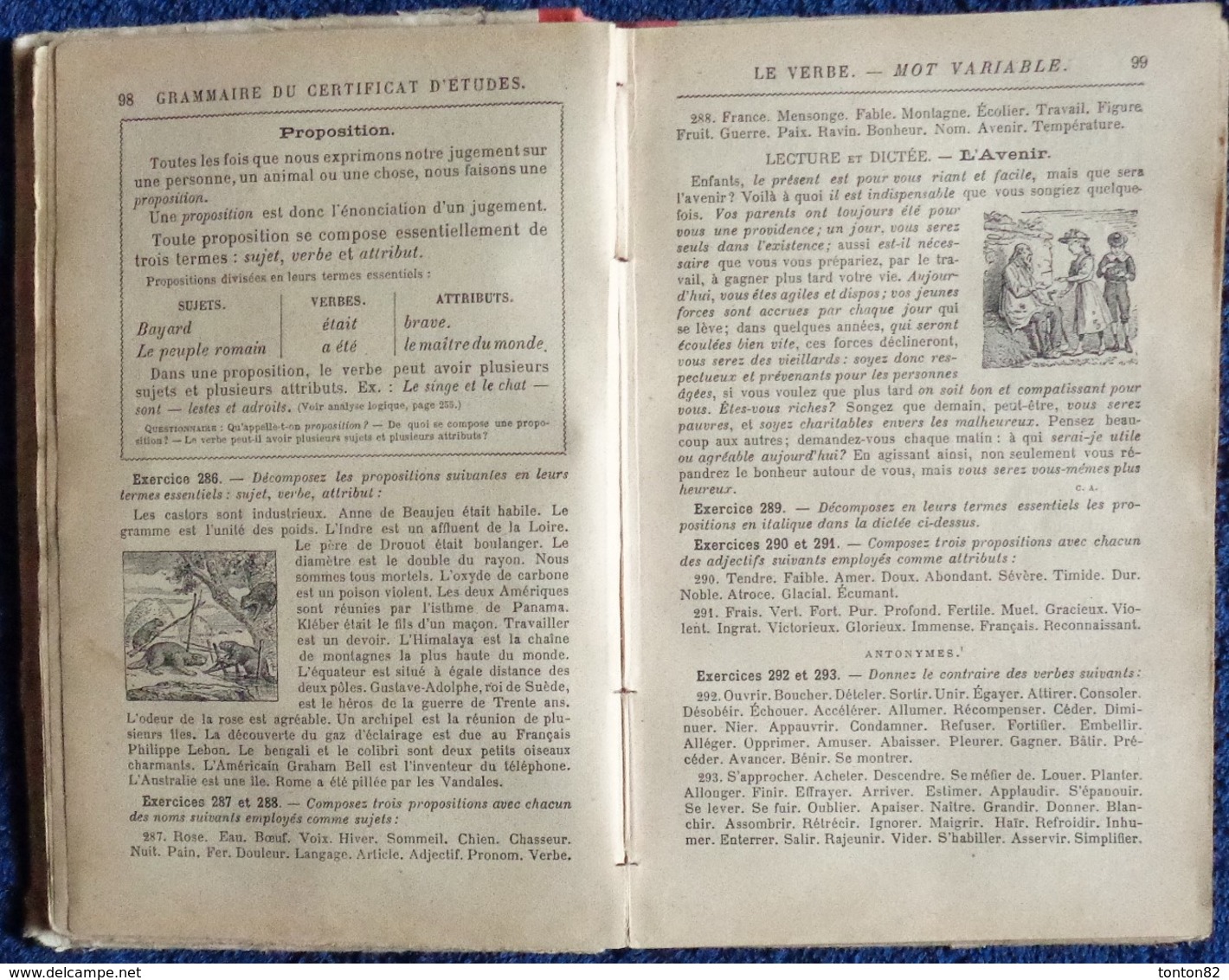 Claude Augé - Grammaire du Certificat d'Études - Livre de l'Élève - Librairie Larousse .