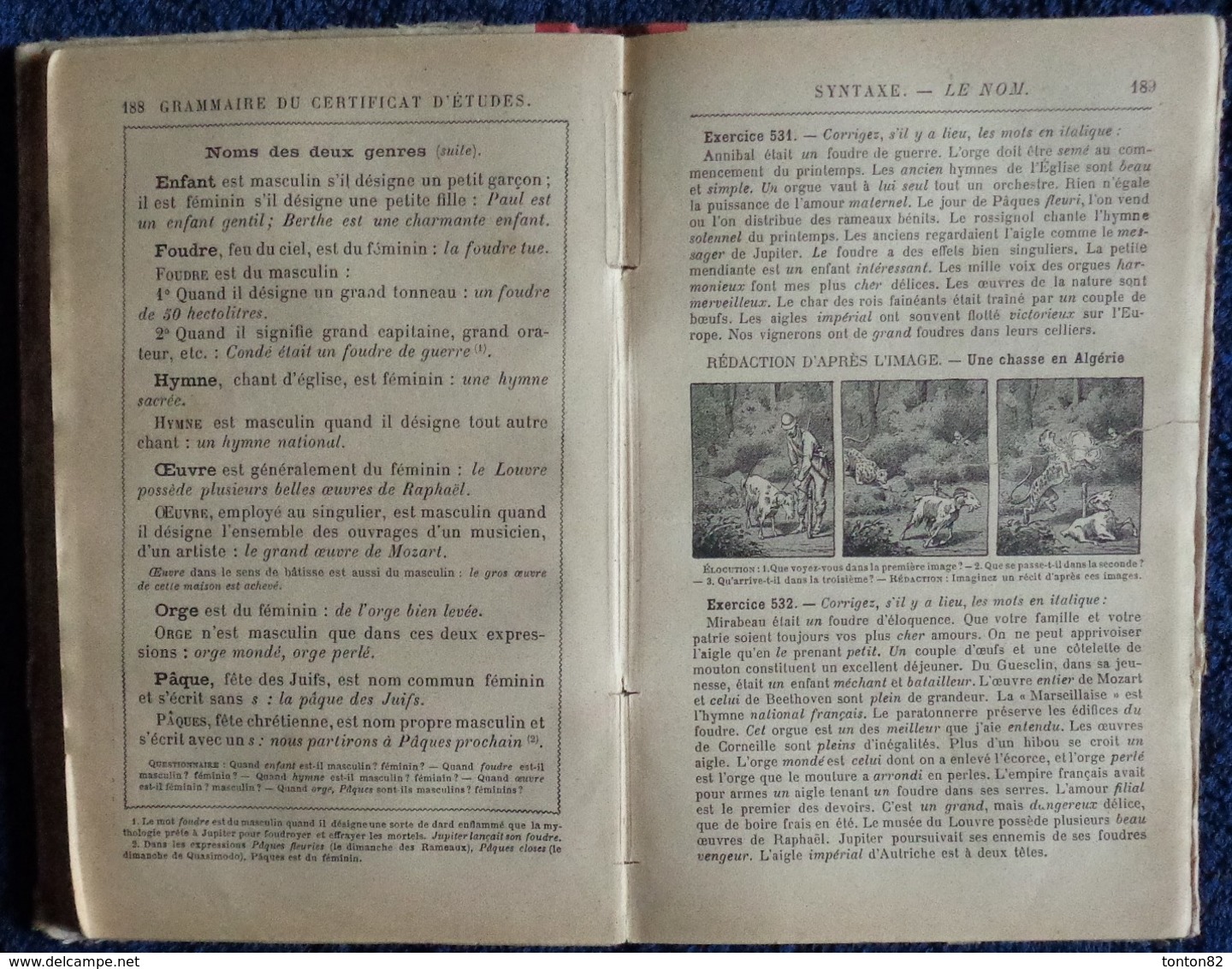 Claude Augé - Grammaire du Certificat d'Études - Livre de l'Élève - Librairie Larousse .