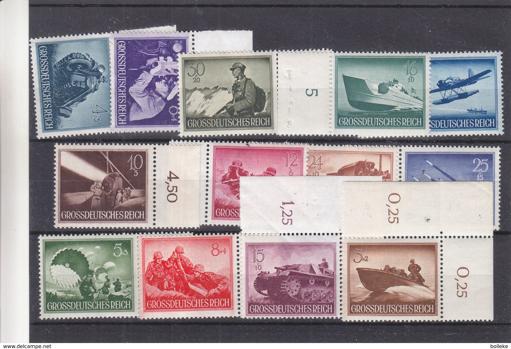 Allemagne - Empire - Yvert 791 / 803 ** - Avions - Bateaux - Chars - Paracutes - Sous Marins - Artillerie - Valeur 21 € - Neufs