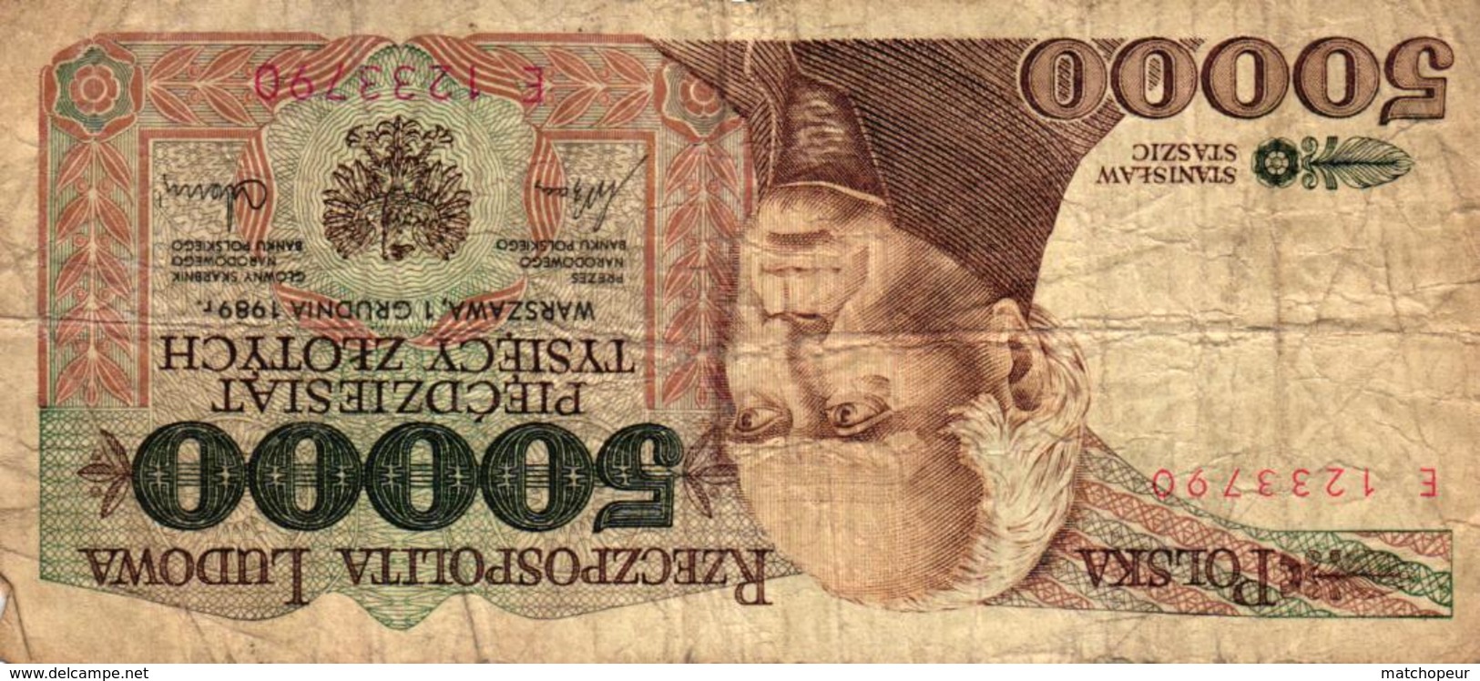 BILLET BANK POLSKA - 50000 ZLOTYCH - Pologne