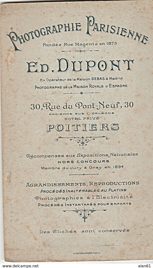 PHOTO CDV ENFANTS FRERE ET SOEUR ET LEUR JOUET CHEVAL A ROULETTES MODE  CABINET DUPONT A POITIERS - Anciennes (Av. 1900)