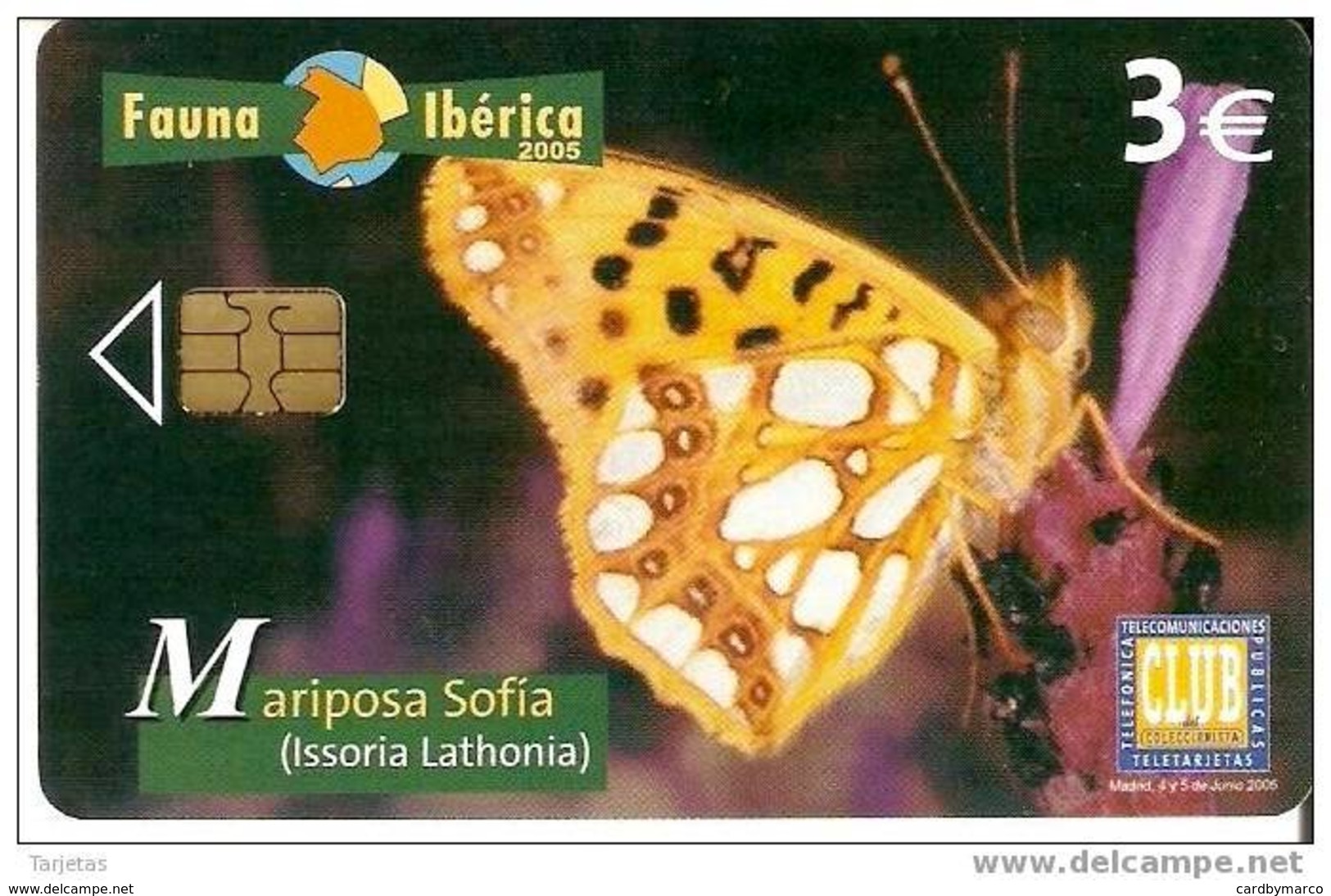 *SPAGNA - FAUNA IBERICA: MARIPOSA SOFIA* - Scheda Usata - Emissioni Di Base