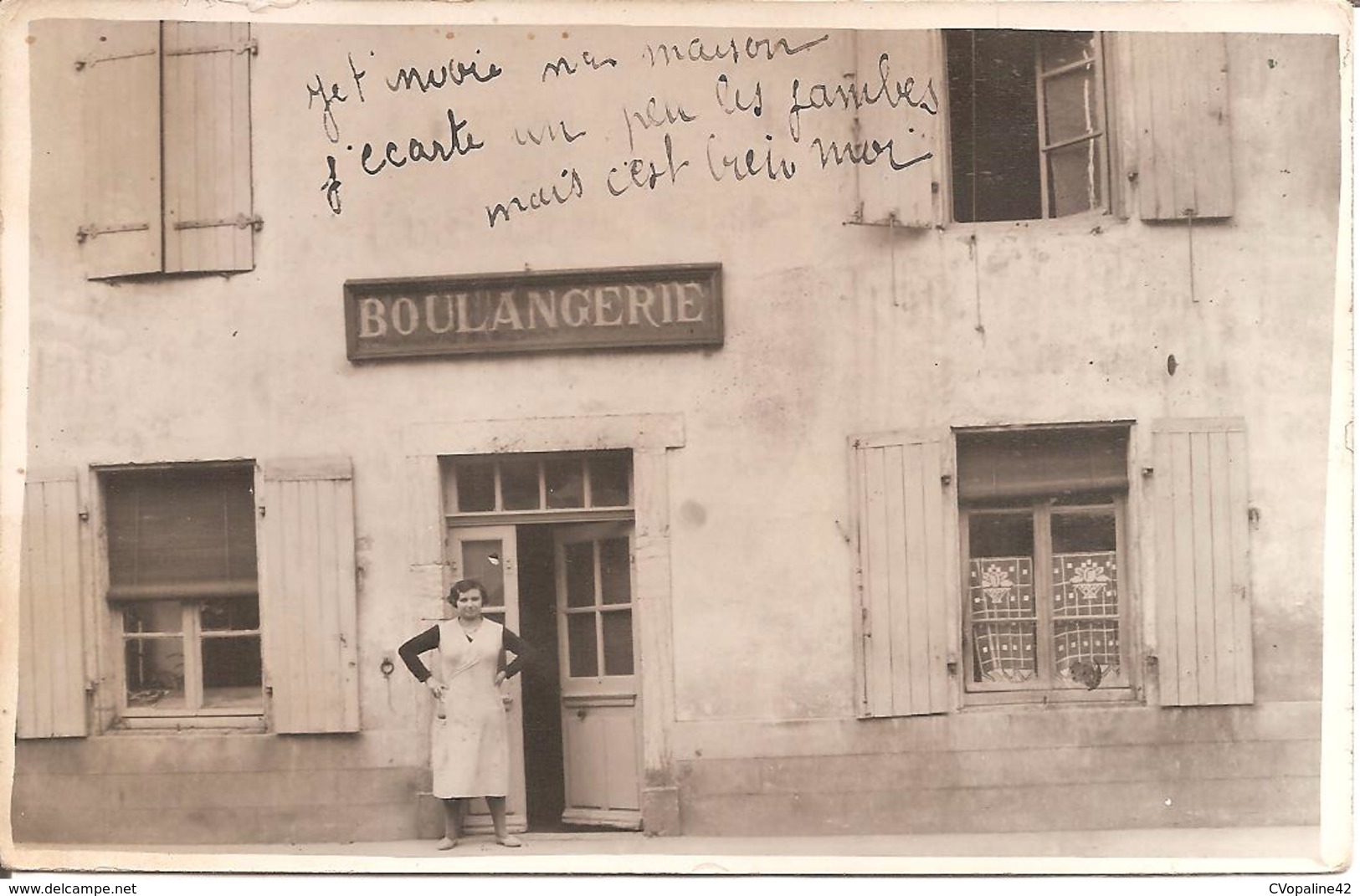 Superbe Carte Photo Commerce Boulangerie à Localiser (Probablement Région Lyonnaise) - Da Identificare