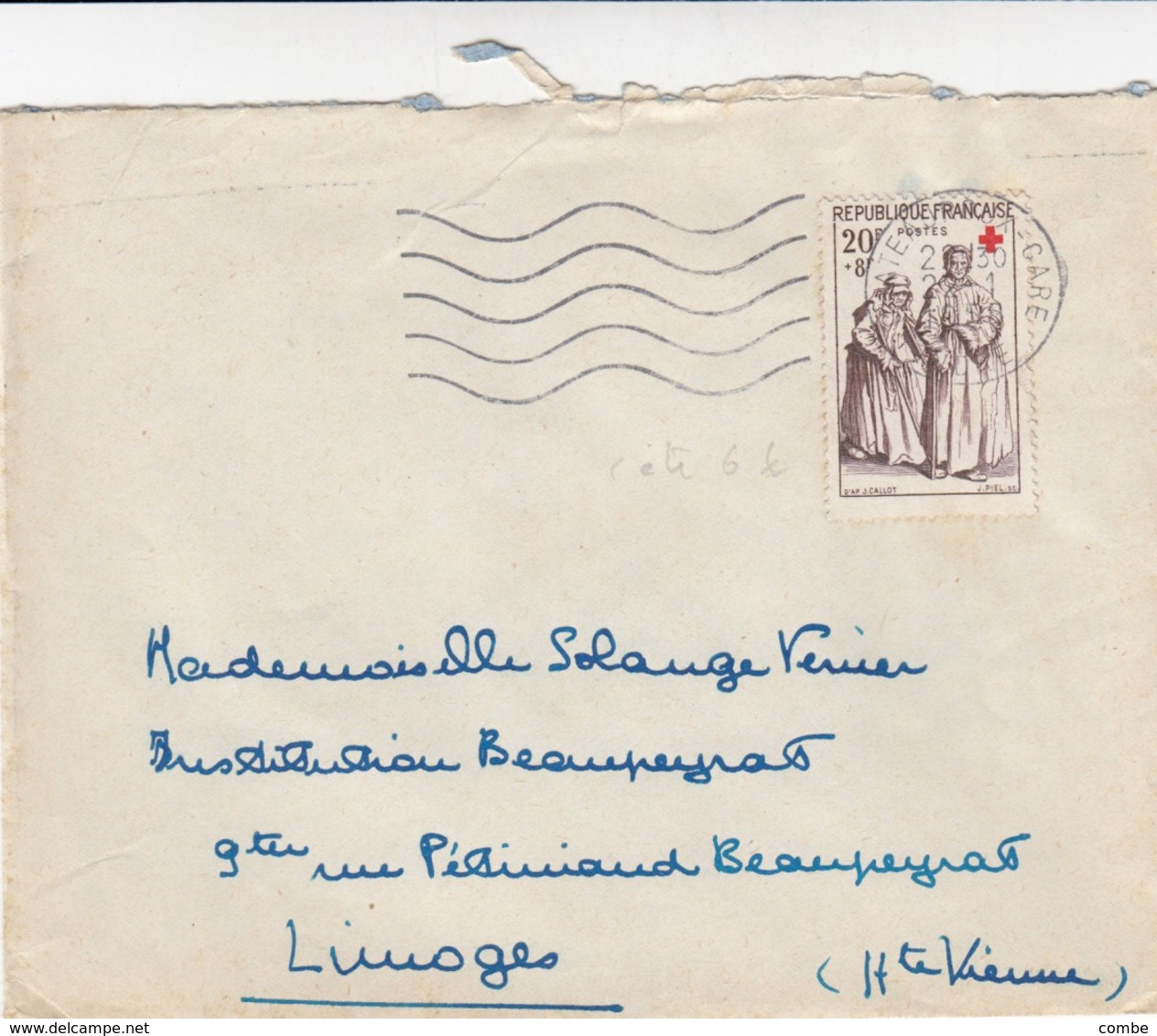 SEUL SUR LETTRE . N° 1141 CROIX ROUGE 1957 - 1921-1960: Période Moderne