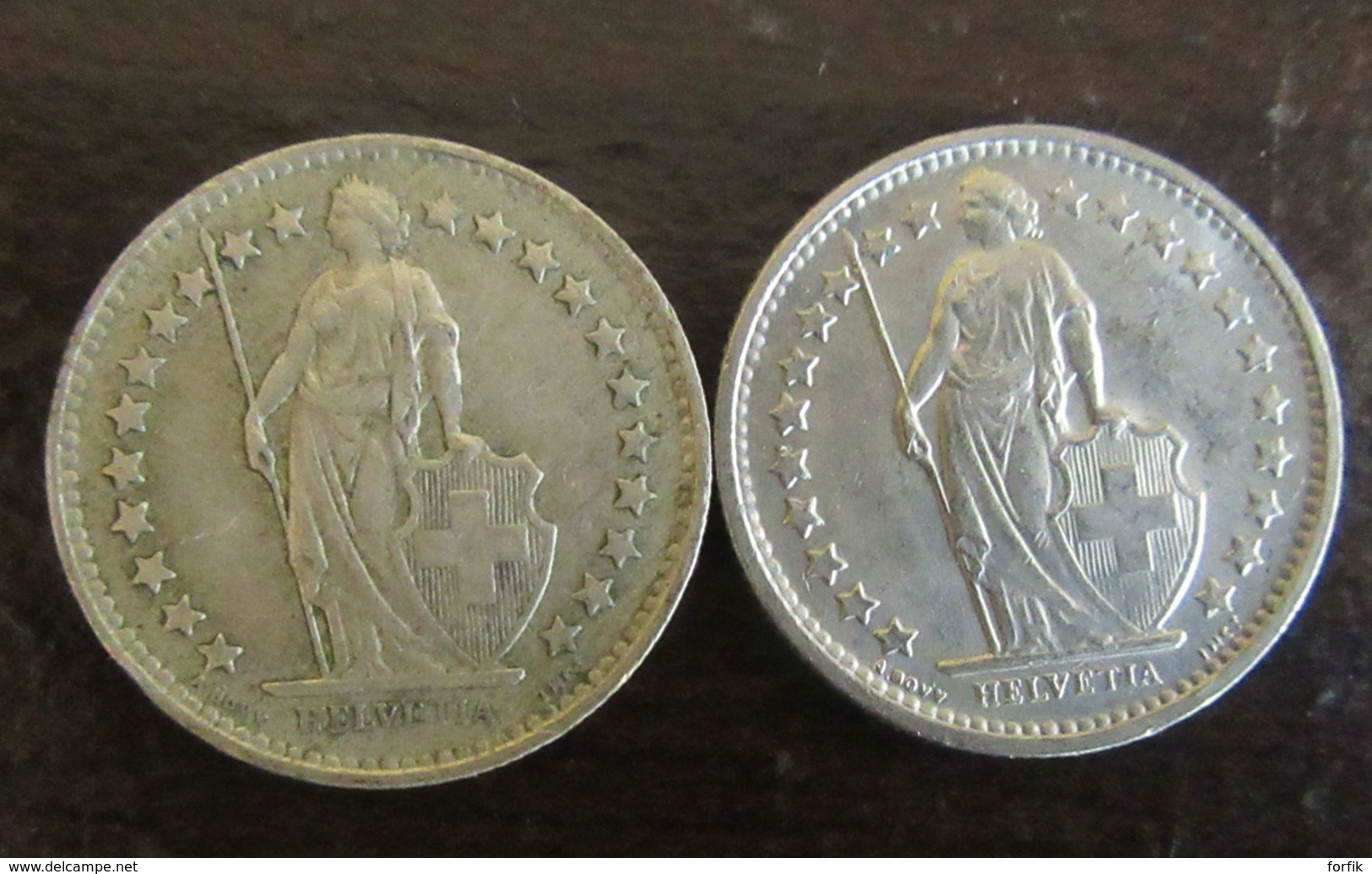 Suisse - Lot de 22 Monnaies 5 cts à 5 Francs dont argent - 1850 à 1989 - TB à TTB / SUP
