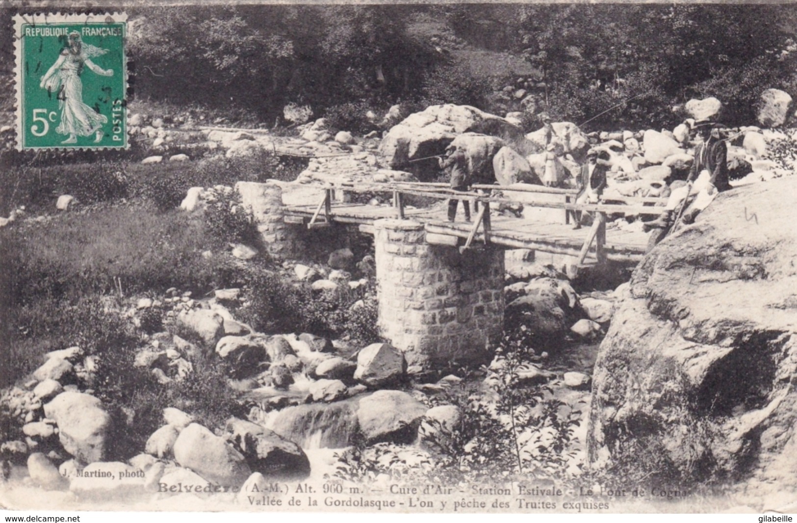 06 - Alpes Maritimes - BELVEDERE - Vallée De La Gordolasque - Le Pont De Cognas - Chasseur Et Pecheur - Belvédère