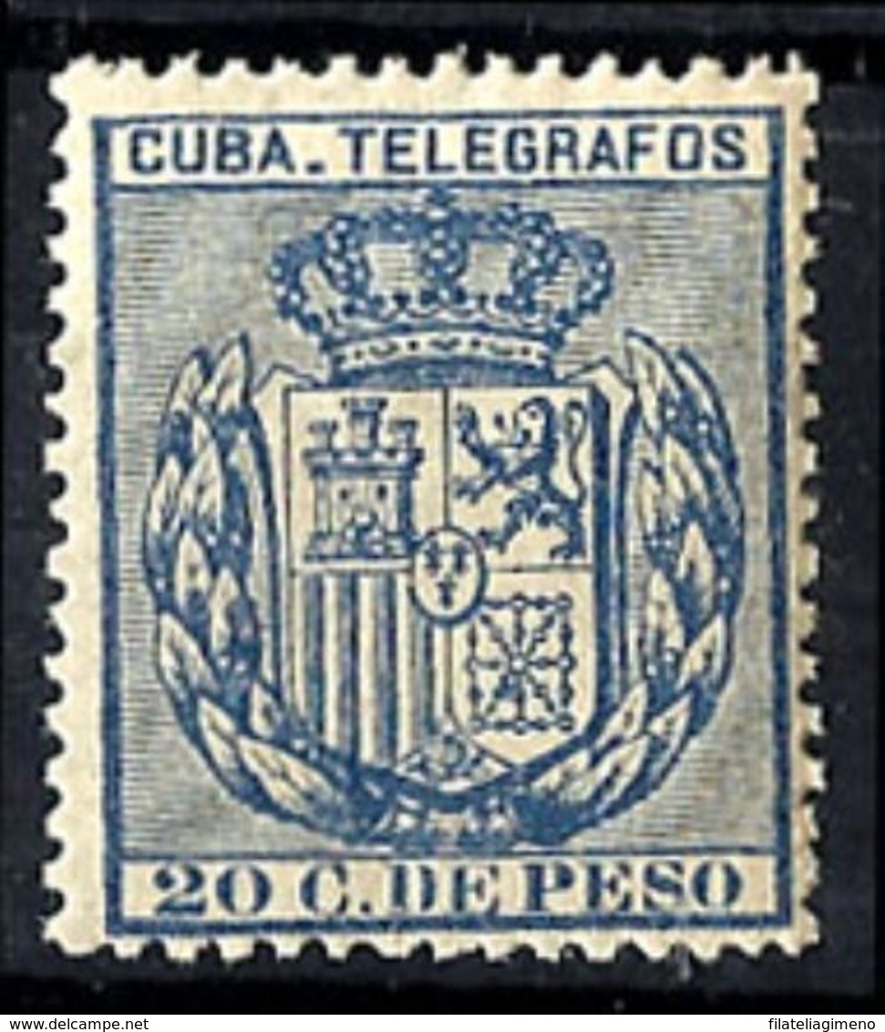 Cuba Española Telégrafos Nº 79 En Nuevo - Cuba (1874-1898)