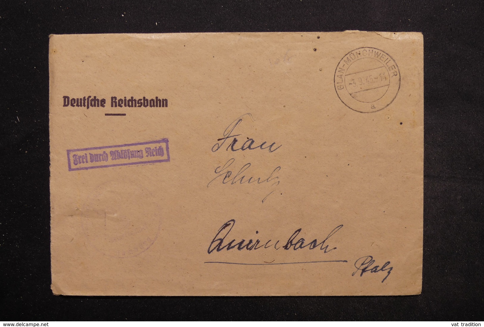 ALLEMAGNE - Enveloppe En Franchise De Glan - Münchweiler En 1945 - L 25470 - Autres & Non Classés