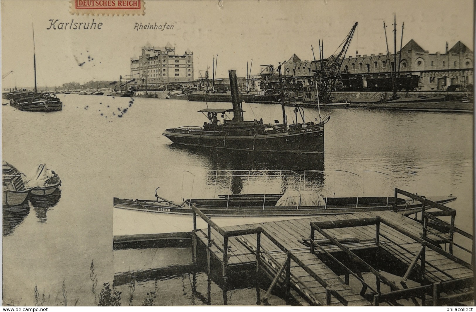 Karlsruhe // Rheinhafen - Schiff 1906 - Karlsruhe