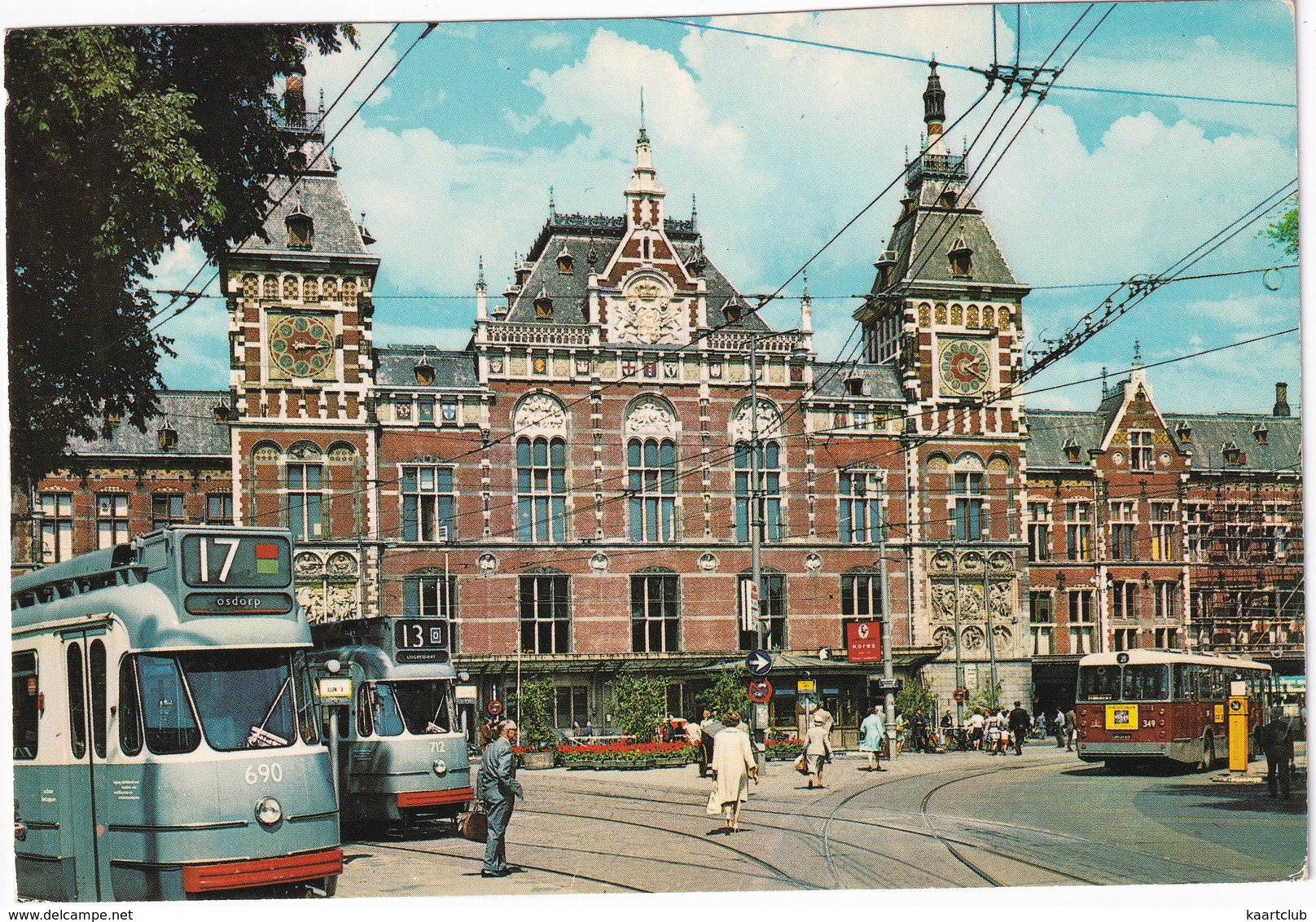 Amsterdam: 2x TRAM 'Osdorp' & 'Sloterveer', DAF GVB AUTOBUS - Centraal Station - (Holland) - Toerisme