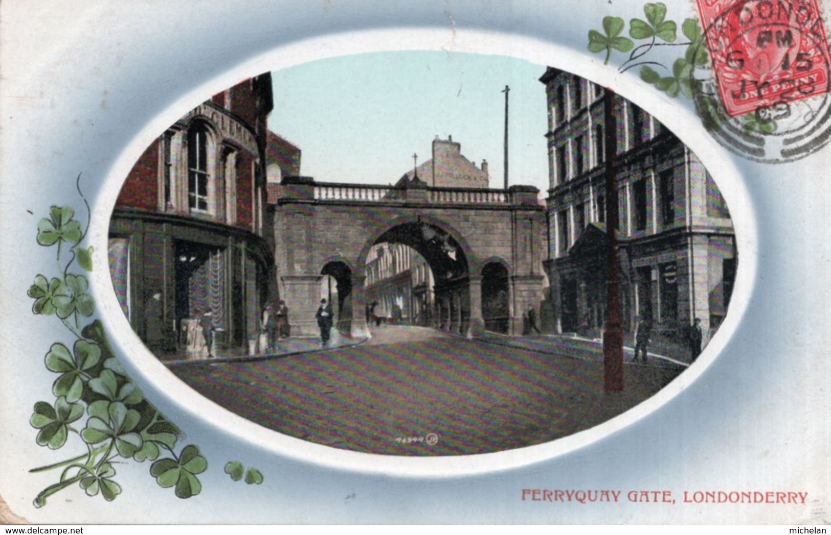 CPA  IRLANDE DU NORD---PERRYQUAY GATE , LONDONDERRY---1909 - Londonderry