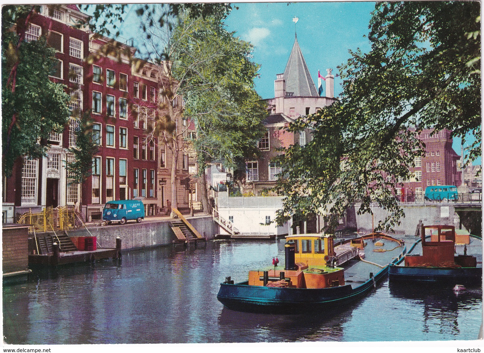 Amsterdam: VW T1 KOMBI-BUS & VW T1-BUS - Boats/Ships - Geldersekade - (Holland) - Toerisme