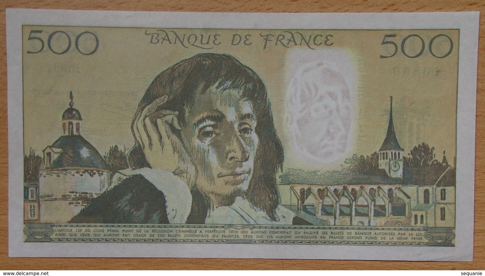 500 Francs Pascal 7-1-1993 - 500 F 1968-1993 ''Pascal''