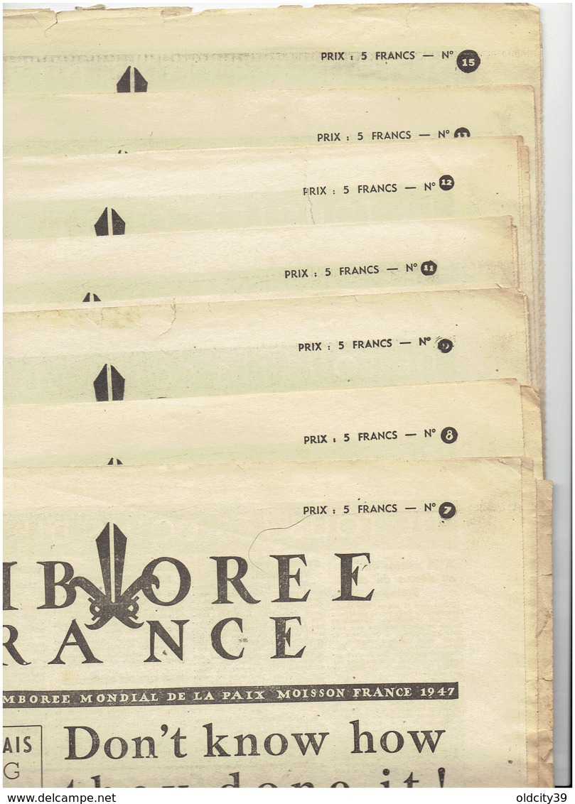 JAMBOREE FRANCE 1947 N° 7,8,9,11,12,13 Et15 Scoutisme ( Lot 7 N° ) - Autres & Non Classés