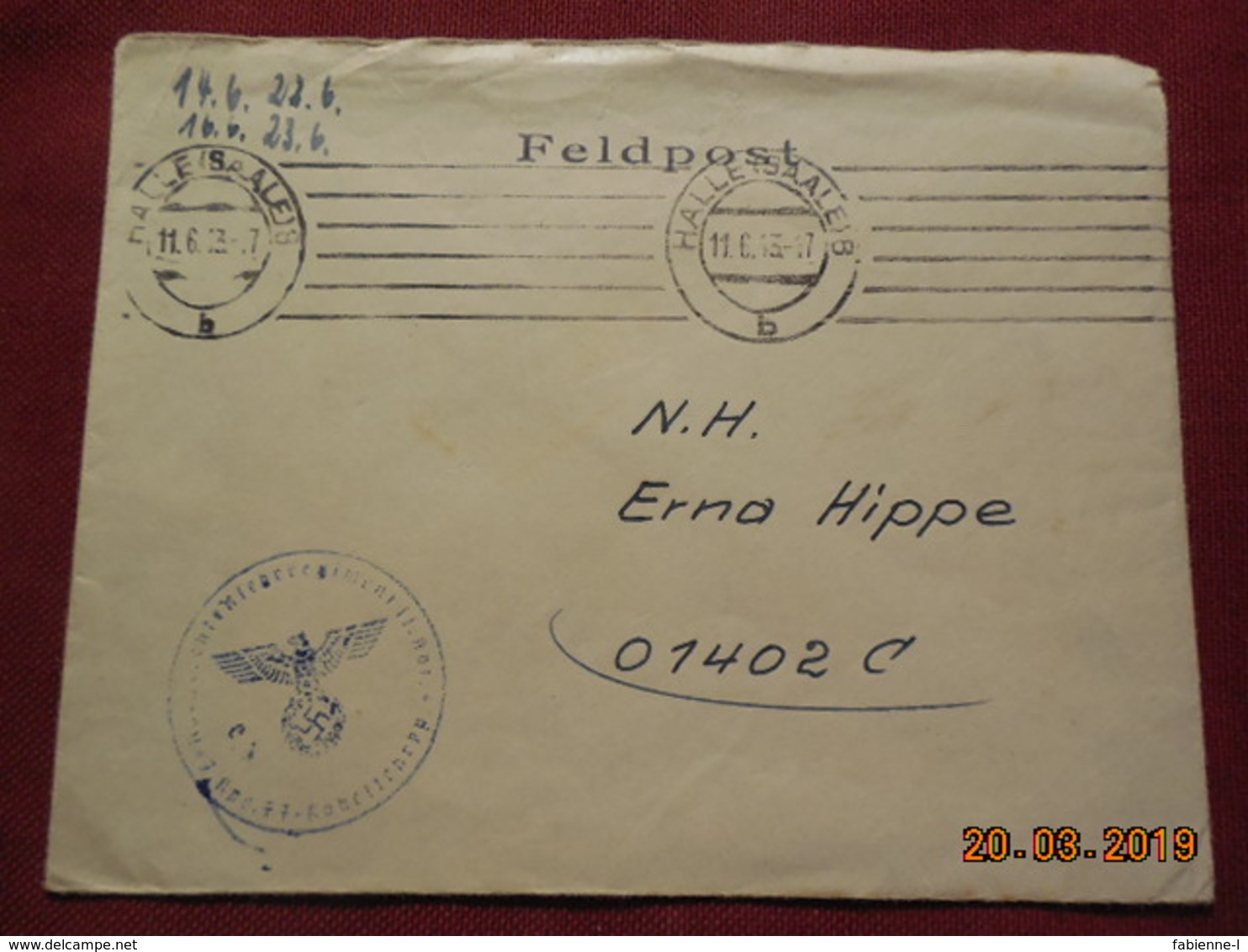 Lettre De 1943 De La Feldpost - Briefe U. Dokumente