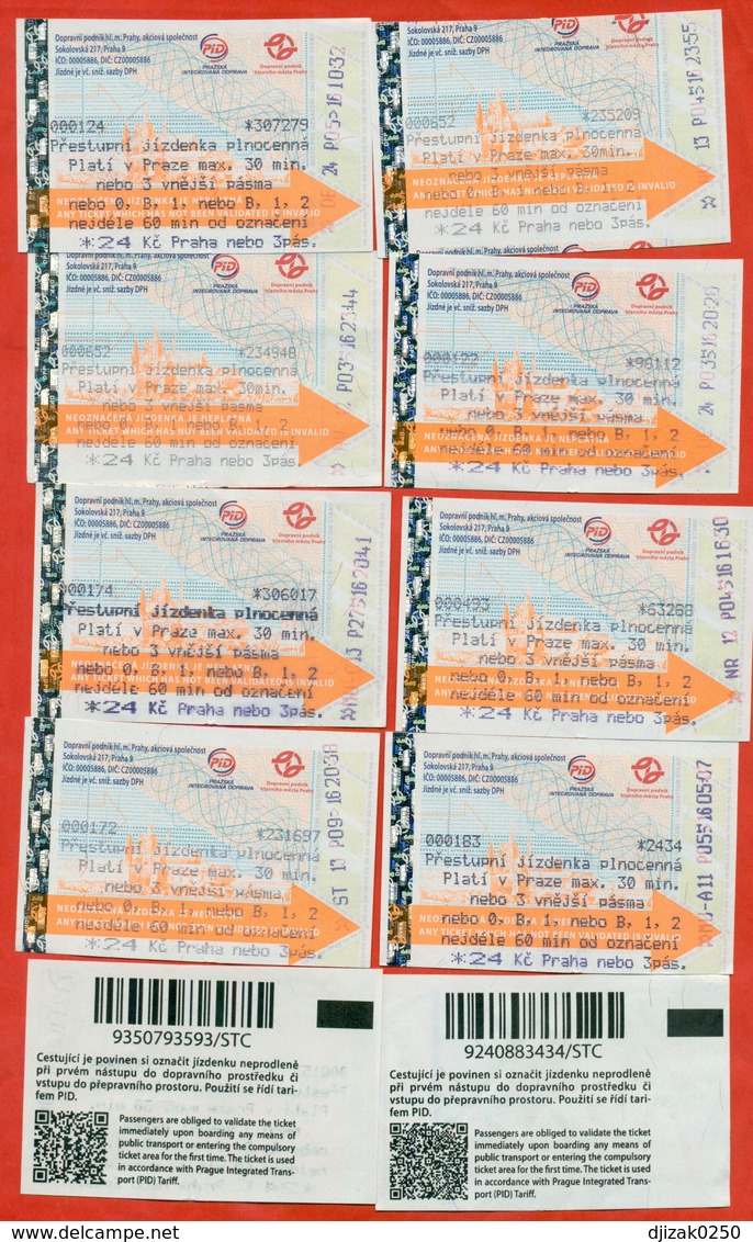 Czech Republic. Lot Of 10 Tickets. City Praha. - Europe