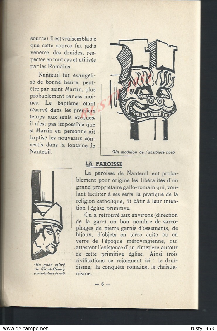 TYPE NOTICE HISTORIQUE ILLUSTRÉE TOURISTIQUE PUBLICITAIRE SUR LA VILLE NANTEUIL LES MEAUX TOUT NE SERA PAS SCANNER: - Dépliants Touristiques