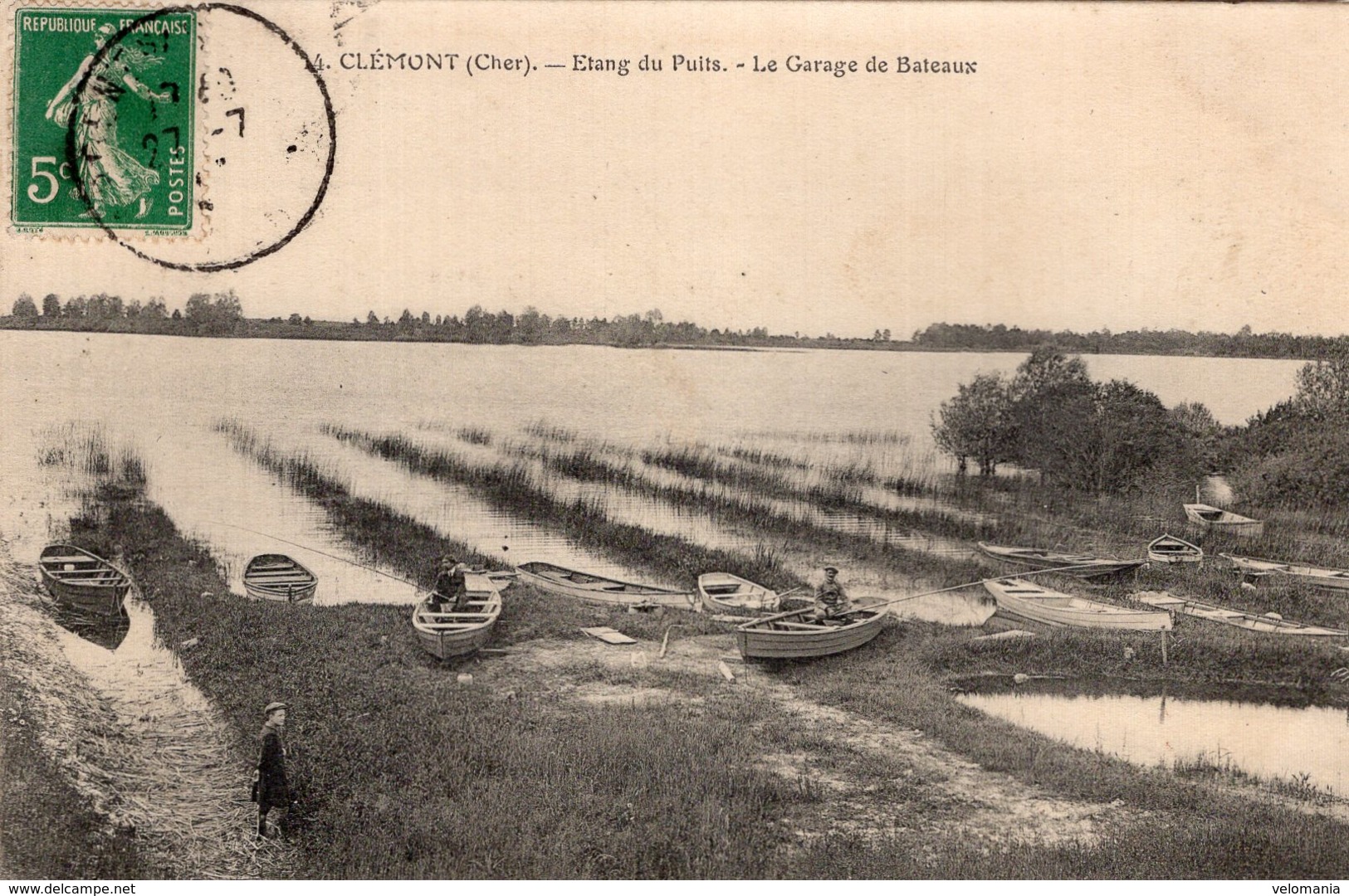 S1467 Cpa 18 Clémont - Etang Du Puits, Le Garage De Bateaux - Clémont