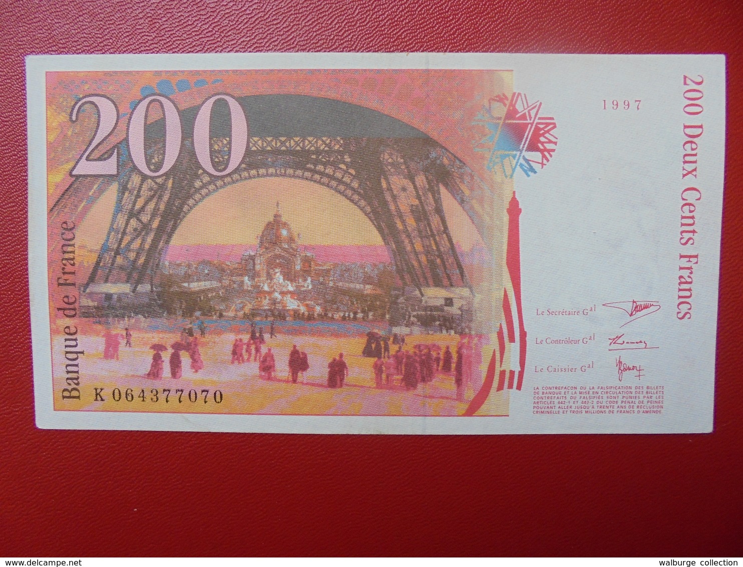 FRANCE 200 FRANCS 1997 PEU CIRCULER/NEUF - 200 F 1995-1999 ''Eiffel''