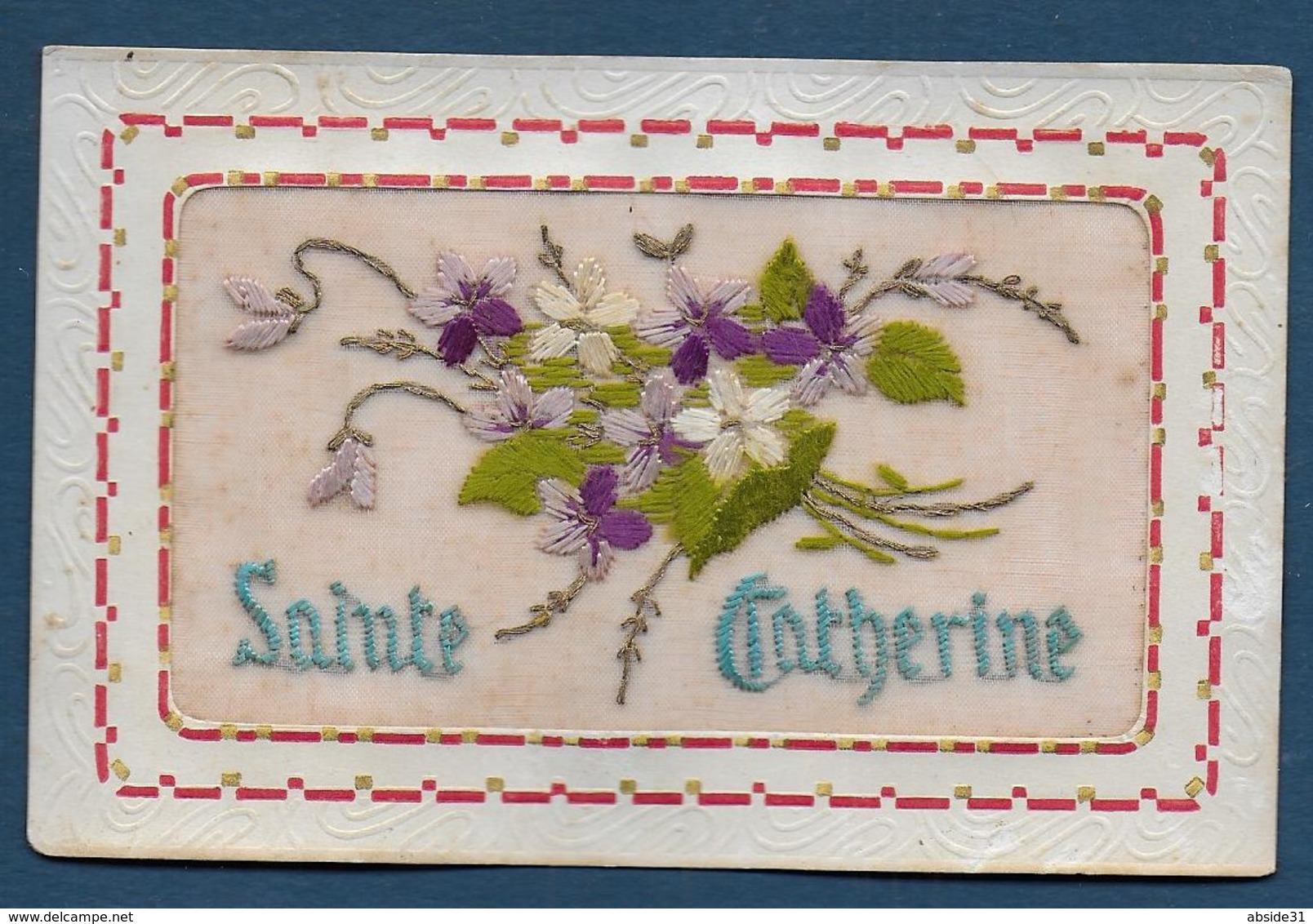 Carte Brodée - Sainte Catherine - Brodées