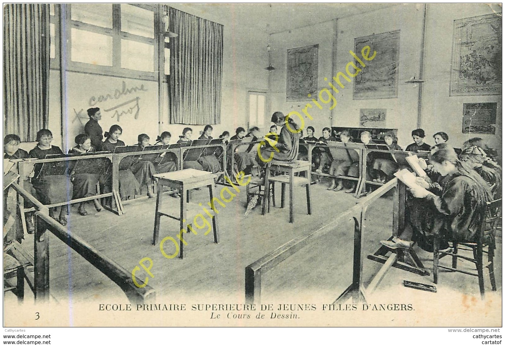 49. ANGERS . Ecole Primaire Supérieure De Jeunes Filles . Le Cours De Dessin . - Angers