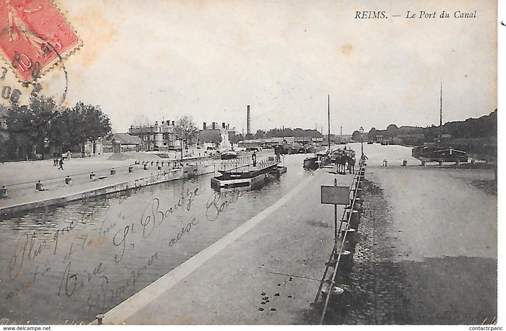 REIMS ( 51 ) - Le Port Du Canal - Chiatte, Barconi