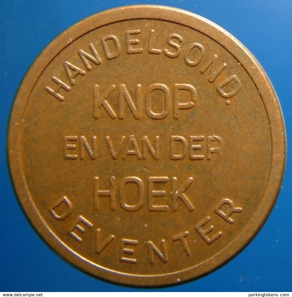 KB244-1 - KNOP EN VAN DER HOEK - Deventer - Bz 22.5mm - Koffie Machine Penning - Coffee Machine Token - Professionals/Firms