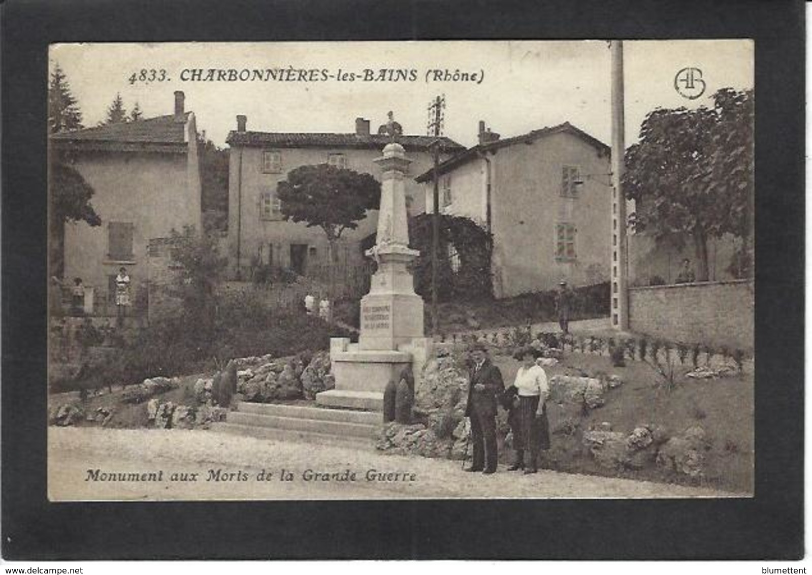 CPA Rhône 69 Charbonnières écrite Monument Aux Morts - Charbonniere Les Bains