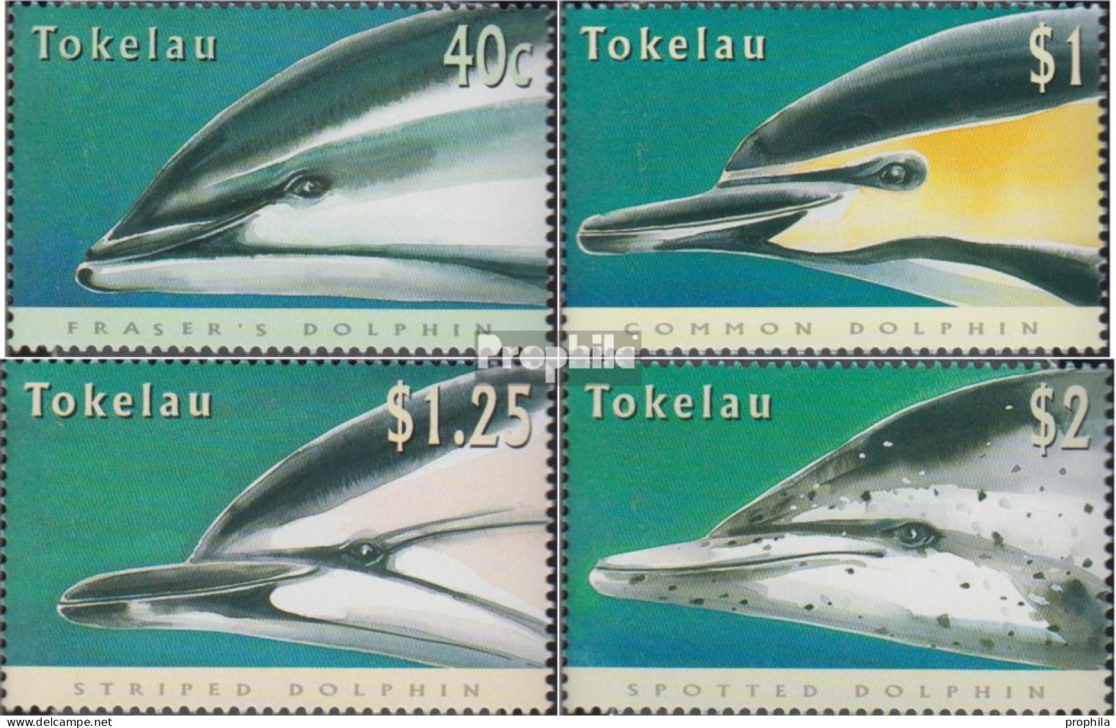 Tokelau 234-237 (kompl.Ausg.) Postfrisch 1996 Delphine - Tokelau