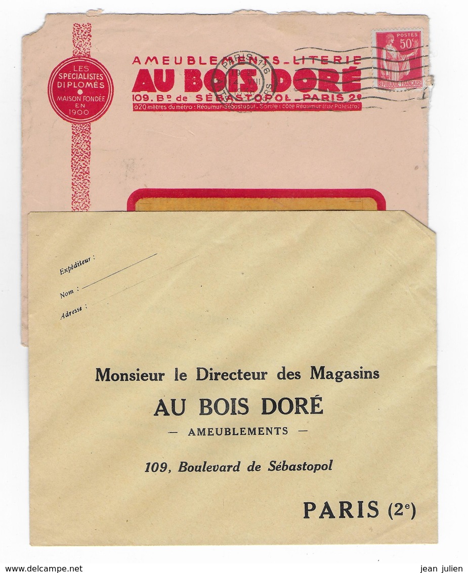 75 -  PARIS -  AMEUBLEMENT -   " Au Bois Doré " - 1936 - Autres & Non Classés