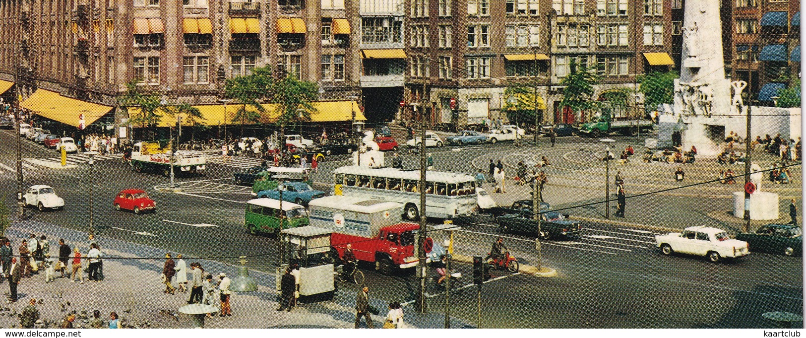 Amsterdam: DAF 44, PEUGEOT 404 TAXI, BEDFORD TK, FORD FK & P5, VW 1200 & PICKUP, MERCEDES W110 - Nat. Monument, Dam - Toerisme