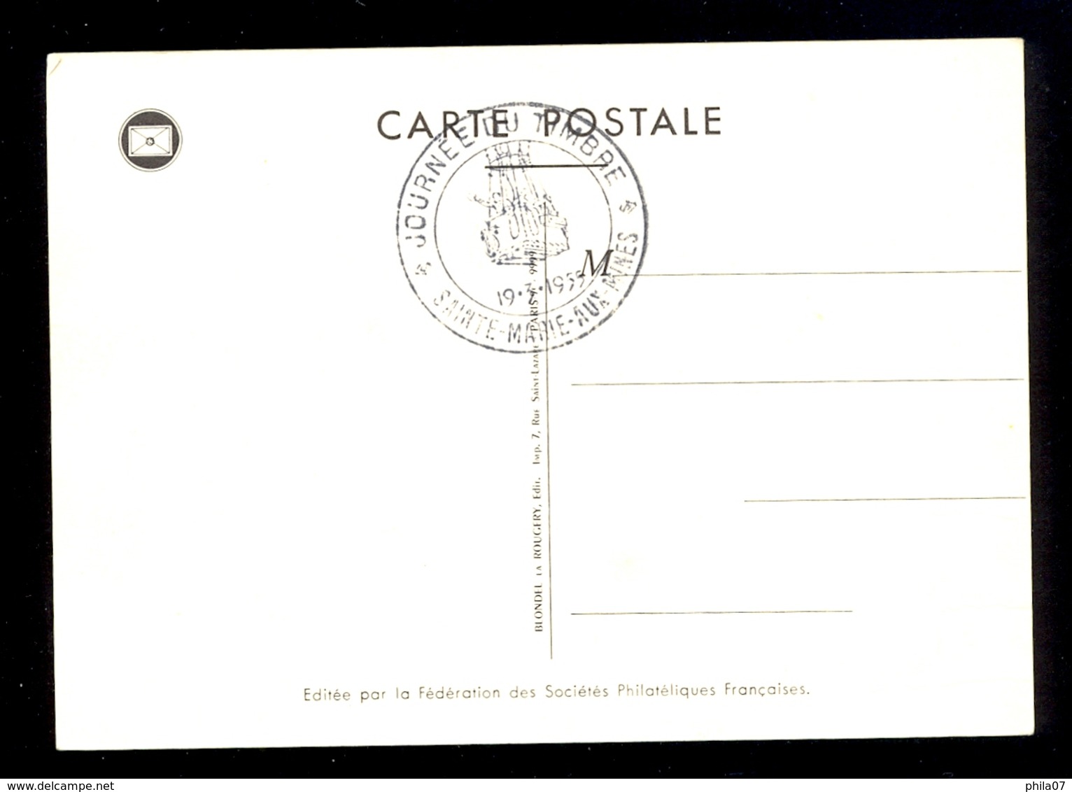 Postcard Ballon Mail - Nice Stamp And Cancel On Postcard 'La Poste Par Ballon 1870-71' / 2 Scans - Other (Air)