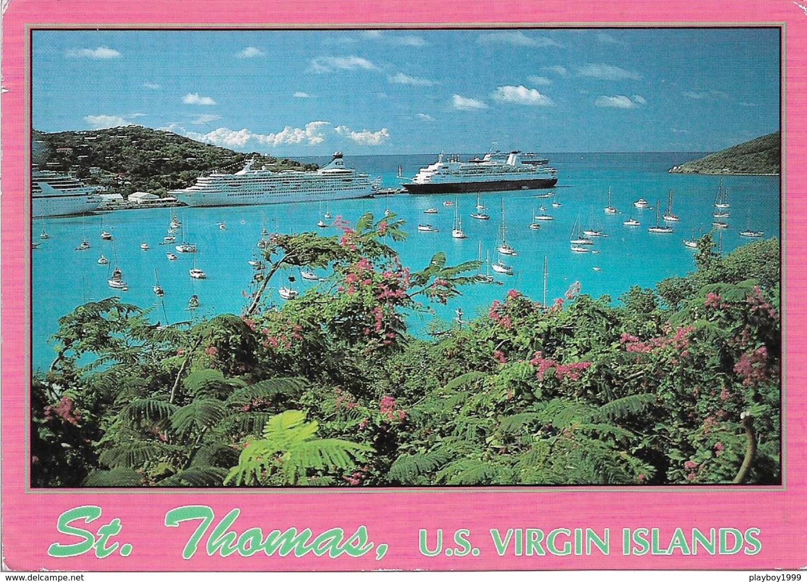 États-Unis - ST THOMAS, US.VIRGIN ISLANDS - 1 Timbre Philatélique Au Verso - Voir Scan - Cpm - écrite - - Autres & Non Classés