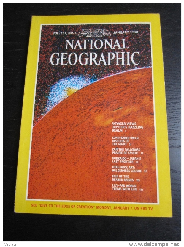 NATIONAL GEOGRAPHIC Vol. 157, N°1 1980 :  Voyageur Views Jupiter - Geografía