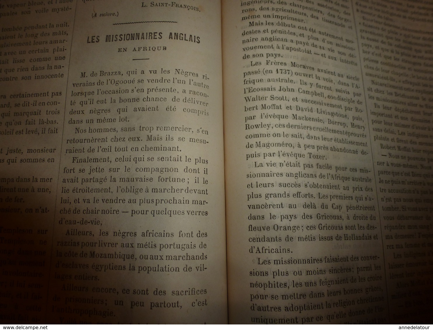 1883 JdV :Le roi enterré vivant aux îles FIDJI ;Les missionnaires anglais en Afrique;David Livingstone face au lion ;etc