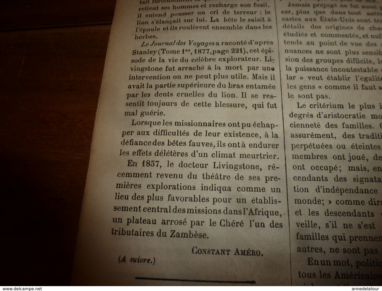 1883 JdV :Le roi enterré vivant aux îles FIDJI ;Les missionnaires anglais en Afrique;David Livingstone face au lion ;etc