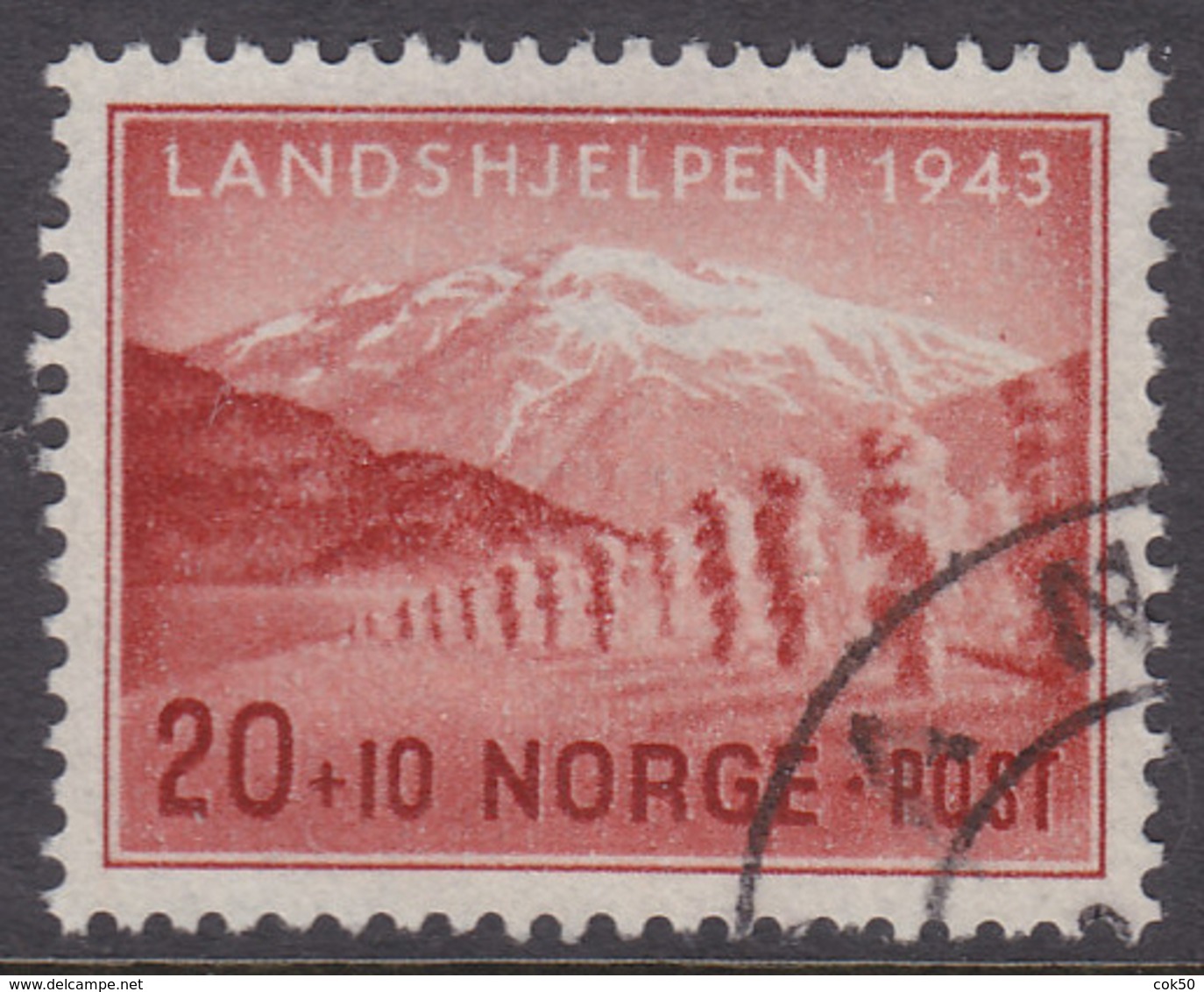 NORWAY 1943 (Mi.# 293) National Relief Fund - 20+10 øre - Gebraucht