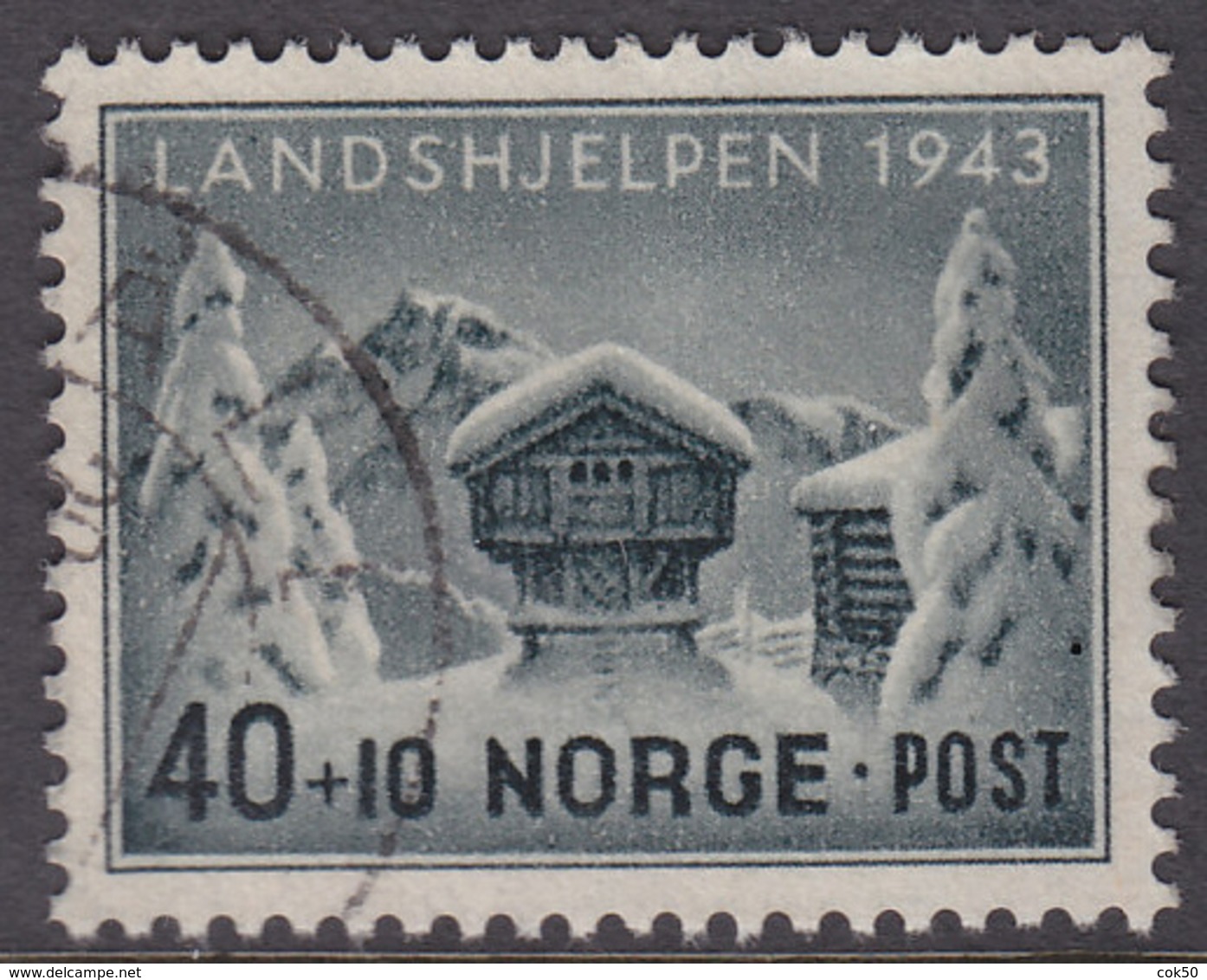 NORWAY 1943 (Mi.# 294) National Relief Fund - 40+10 øre - Gebraucht