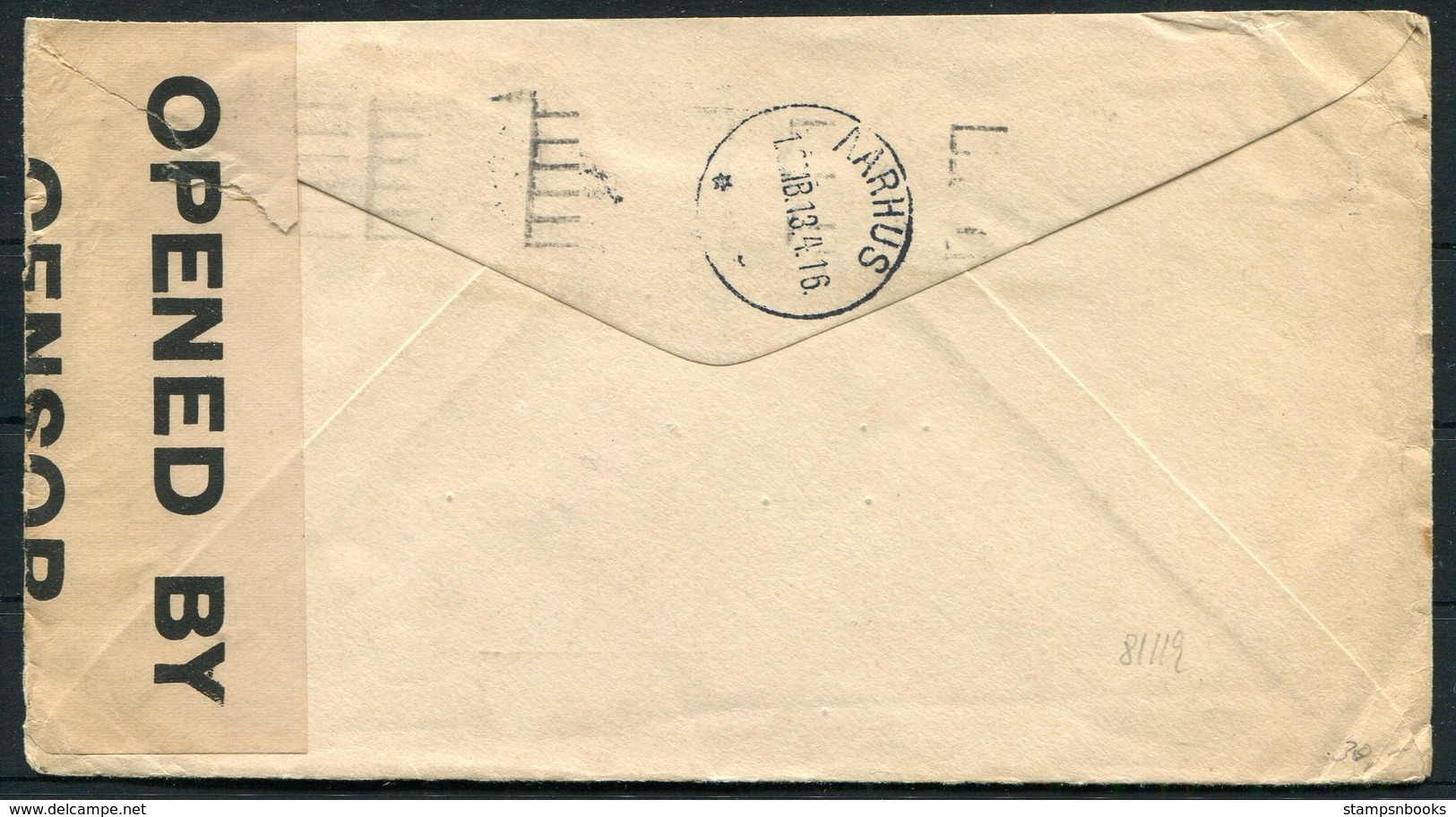 1916-18 USA 3 X Censor Uprated Stationery Covers - Denmark. Copenhagen Odense Hvam - Covers & Documents