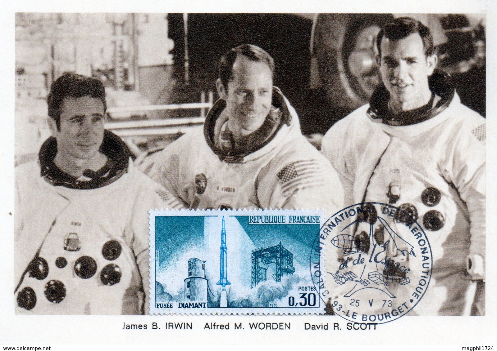 Carte 1er Jour Apollo 15(26-7-1971)-james B. Irwin Alfred M. Worden David R. Scott. - Espace