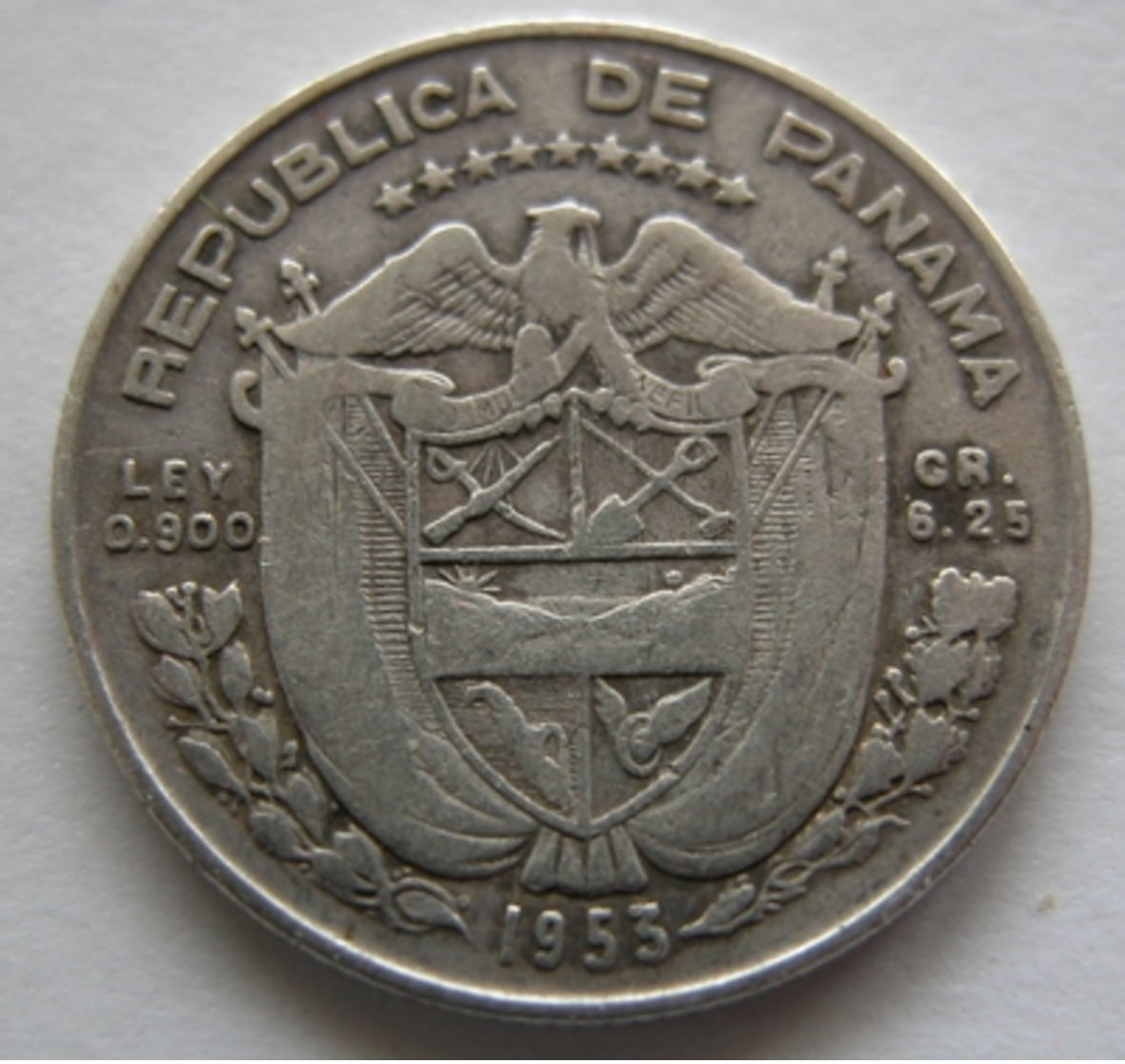 Panama  1/4 De Balboa  1953  Argento  Silver - Panama