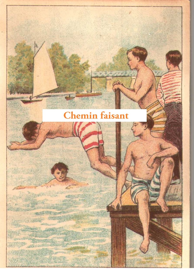 Chromo Chocolat De L'UNION Thiers 63 - Sports : NATATION  -  Scans Recto Verso - Autres & Non Classés